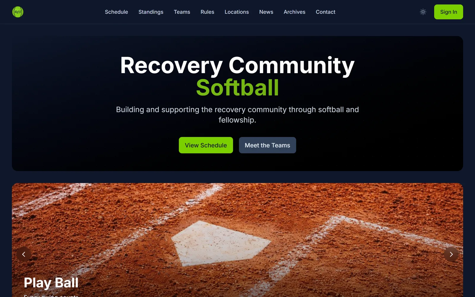Recovery Community Softball preview